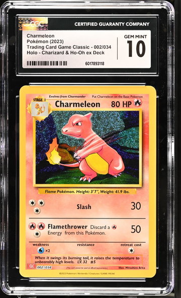 2023 Pokemon #002/034 Charmeleon Charizard & Ho-Oh ex Deck CGC 10
