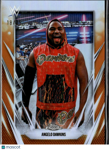 Angelo Dawkins 2026 Topps Chrome WWE Orange Refractor /25 The Street Profits