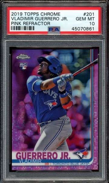 Vladimir Guerrero Jr. RC Pink Refractor PSA 10 GEM MINT