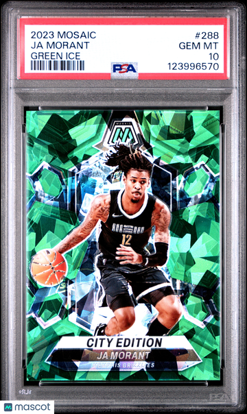 2023 Panini Mosaic Ja Morant #288 Green Ice PSA 10