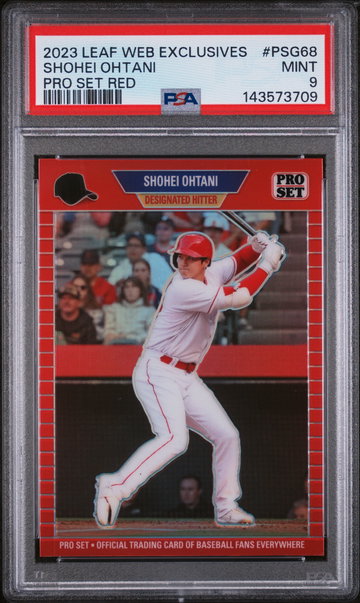 2023 Leaf Web Exclusives Pro Set Red Shohei Ohtani #PSG68 /89 PSA 9