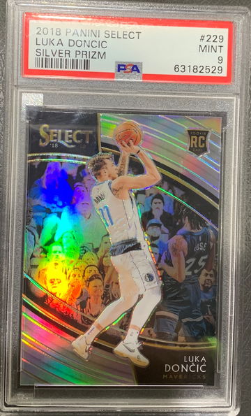 PSA 9 Mint Luka Doncic 2018 Select courtside silver psa 9
