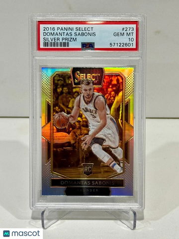 2016-17 Panini Select Domantas Sabonis RC Silver Prizm Courtside #273 PSA 10