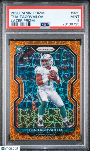 2020 Prizm #339 Tua Tagovailoa - Lazer Prizm (Rookie) | PSA 9