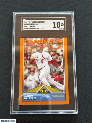 2024 Topps Transcendent Albert Pujols #85 Orange Refractor SGC 10