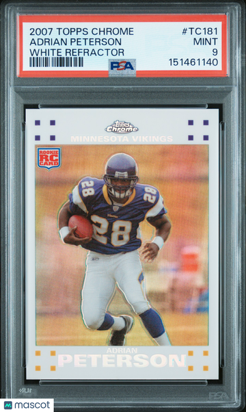 Adrian Peterson 2007 Topps Chrome White Refractor PSA 9