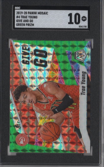 2019-20 Mosaic Trae Young Give And Go Green SGC 10