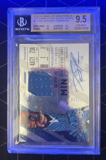 2015-16 Absolute Memorabilia #1 Karl Anthony Towns BGS 9.5