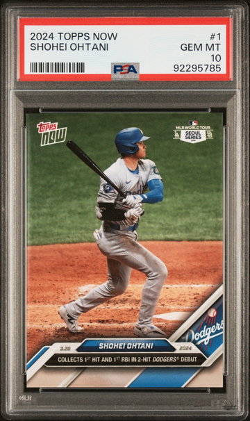 2024 TOPPS SHOHEI OHTANI NOW #1 PSA 10
