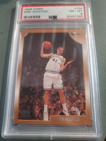 DIRK NOWITZKI 1998 TOPPS ROOKIE PSA 8