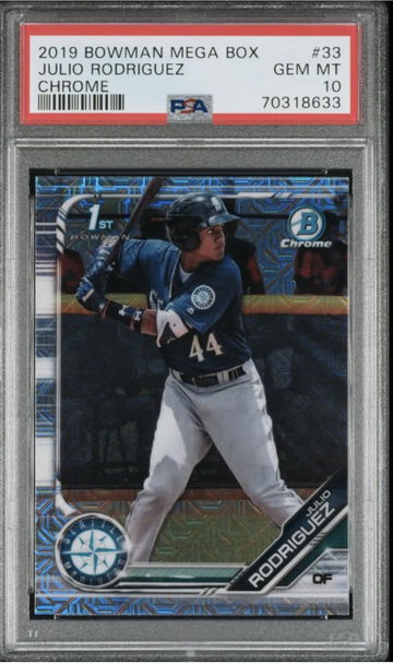 2019 Julio Rodriguez 1st Bowman Mega Box RC PSA 10 GEM MINT