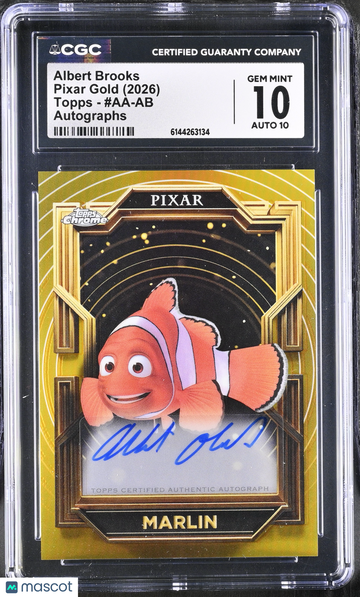 2026 Topps Pixar Gold Albert Brooks #AA-AB CGC 10