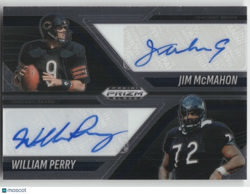 2025 Panini Prizm Black Dual Autographs William Perry Jim McMahon #DA-CHI