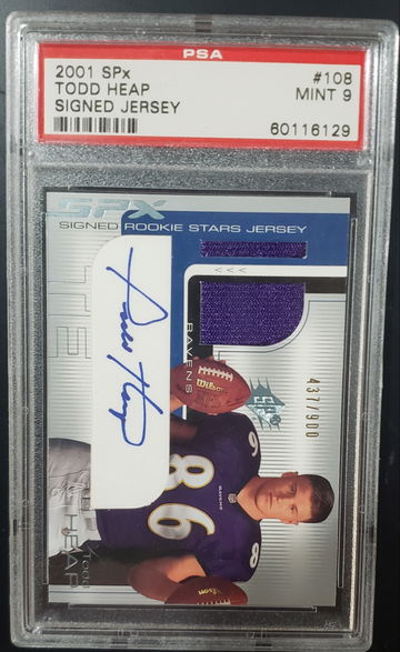 Todd Heap 2001 signed, jersey #437/900