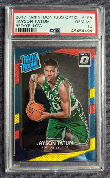 2017 Panini Donruss Optic Jayson Tatum #198 PSA 10 Red Yellow