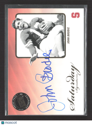 2009 Press Pass Legends Saturday Signatures John Brodie #SS-JB