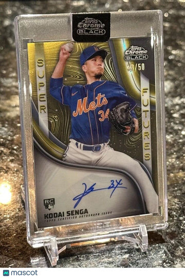 2023 Topps Chrome Black KODAI SENGA Encased Gold Refr Super Futures RC AUTO #/50