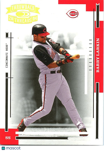 Barry Larkin 2004 Donruss Throwback Threads Gold Red Cincinnati Reds