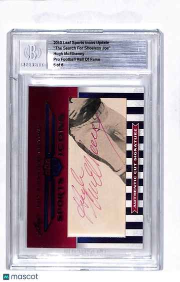2010 Leaf Sports Icons Update Hugh McElhenny Authentic Cut Signature