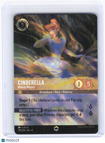 Ursula's Return Cinderella - Melody Weaver (Enchanted) Foil Enchanted #205/204