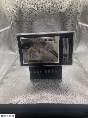 2024 Topps Nolan Jones #MLMA2-NJ Patch Parallel/Variety SGC 10 Topps Auto 10