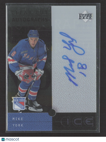 2000 Upper Deck Ice Clear Cut Autographs Mike York #MY