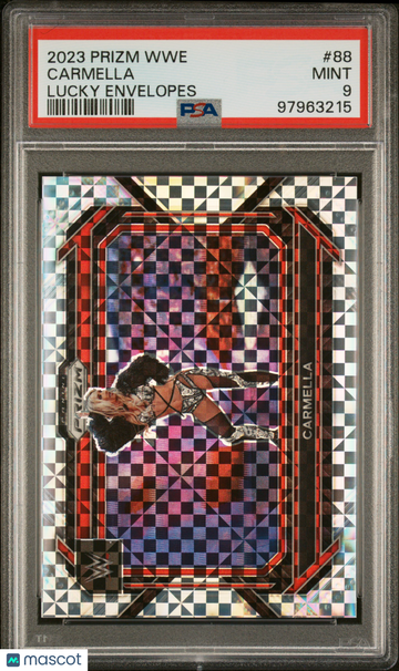 2023 Panini Prizm WWE Carmella #88 Lucky Envelopes PSA 9