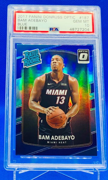 2017 Bam Adebayo Rated Rookie Purple Holo Prizm PSA 10
