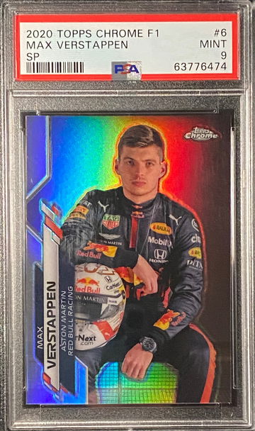 2020 Topps Chrome F1 Max Verstappen IV Variation Refractor PSA 9 Formula