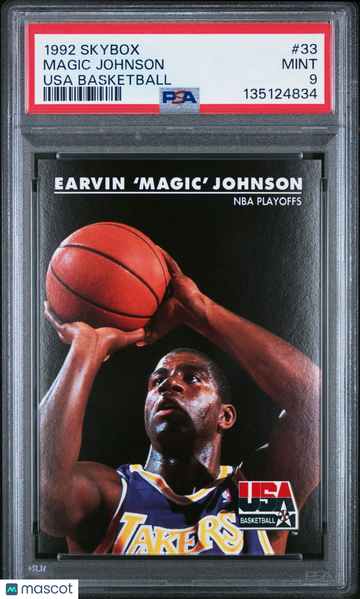 1992 Skybox Usa Basketball Magic Johnson #33 PSA 9