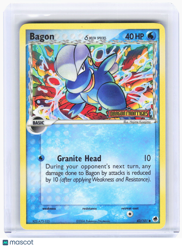 Dragon Frontiers Bagon (Delta Species) Reverse Holo Common (Lightly Played) #43/101