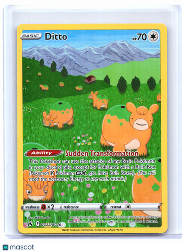 Crown Zenith: Galarian Gallery Ditto Holo Ultra Rare #GG22/GG70