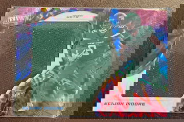 2021 Panini Player OF the Day Elijah Moore Jumbo Patch /50 Rookie Card Browns