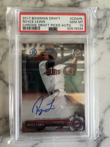 2017 Bowman Draft Chrome Royce Lewis Auto PSA10