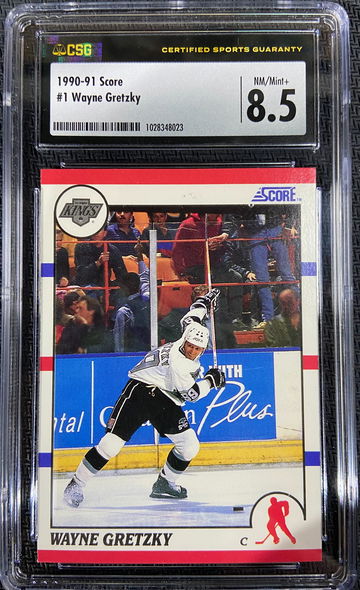 1990-91 Score Wayne Gretzky CSG 8.5 GOAT!