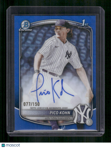 2025 Bowman Chrome Pico Kohn #CPA-PKO Blue Refractor /150 Auto Blue