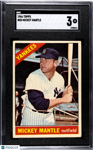 1966 Topps Mickey Mantle #50 SGC 3