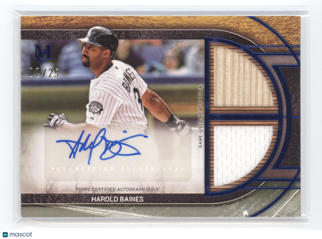 2025 Topps Museum Collection Harold Baines #SPDRA-HB Signature Swatches Dual Relic Auto /25