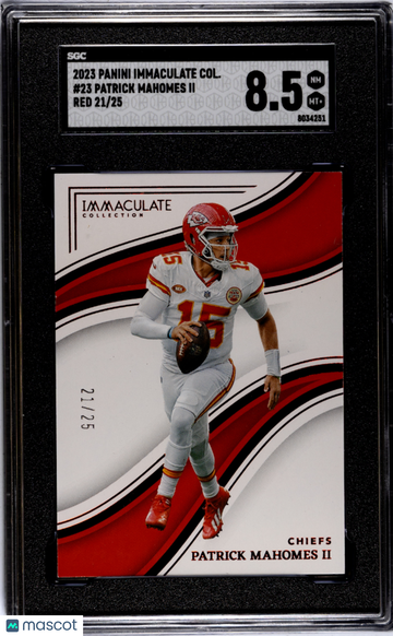 2023 Panini Immaculate Col. Patrick Mahomes II #23 Red SGC 8.5