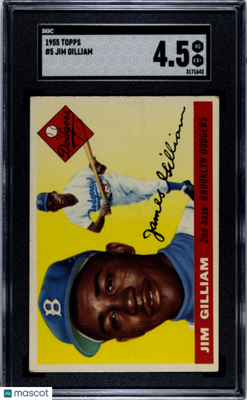 1955 Topps Jim Gilliam #5 SGC 4.5