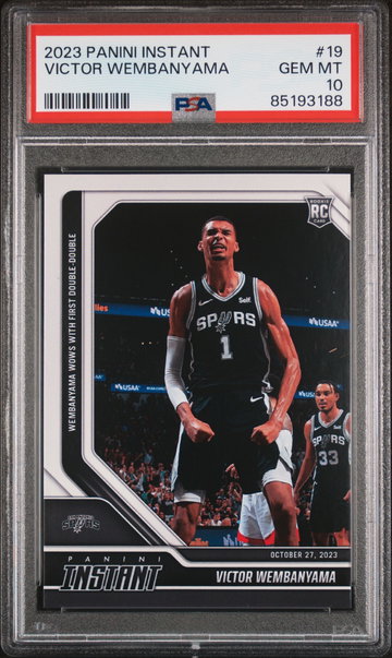 2023 PANINI INSTANT NBA VICTOR WEMBANYAMA #19 RC ROOKIE PSA 10