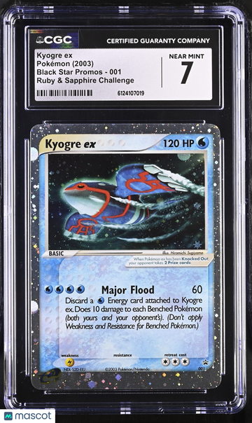 2003 Pokemon Black Star Promos Kyogre ex Ruby & Sapphire Challenge CGC 7 #001