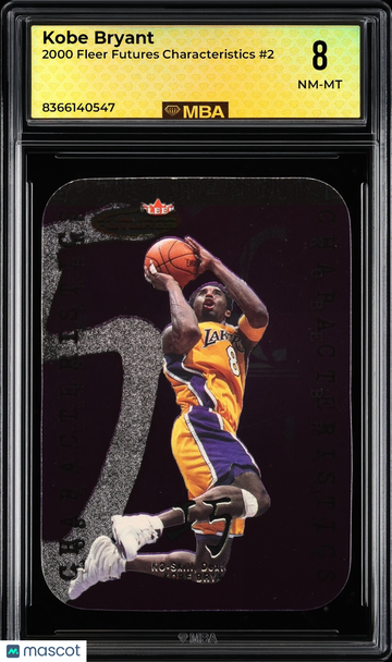 2000 Fleer Futures Characteristics Kobe Bryant #2 MBA 8