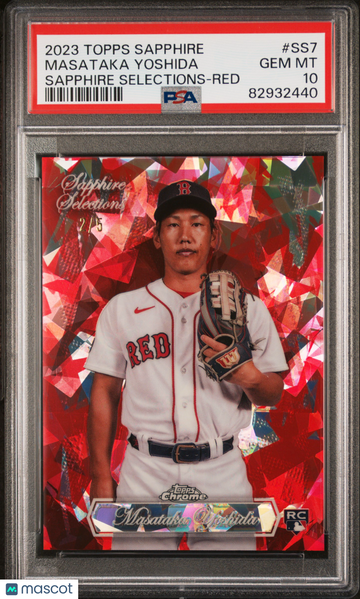 2023 Topps Chrome Sapphire Sapphire Selections Masataka Yoshida #SS7 Red /5 PSA 10