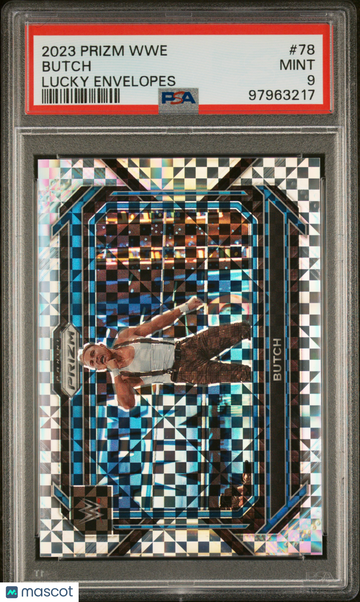 2023 Panini Prizm WWE Butch #78 Lucky Envelopes PSA 9