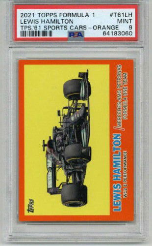 2021 TOPPS FORMULA 1 #T61LH LEWIS HAMILTON SPORTS CARS LE 25/25 PSA 9