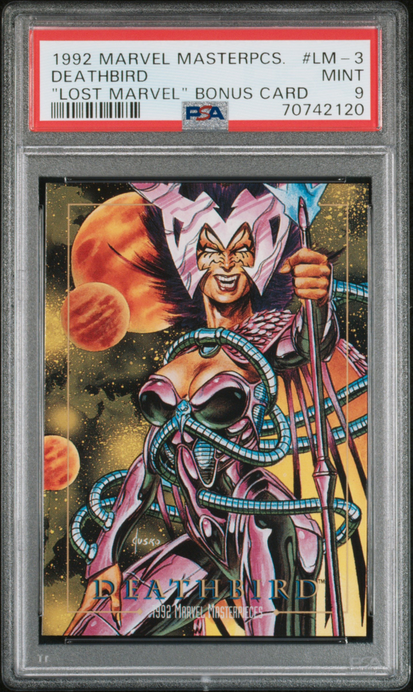 1992 Marvel Masterpieces Lost Ladies Deathbird #LM-3 Bonus Card PSA 9