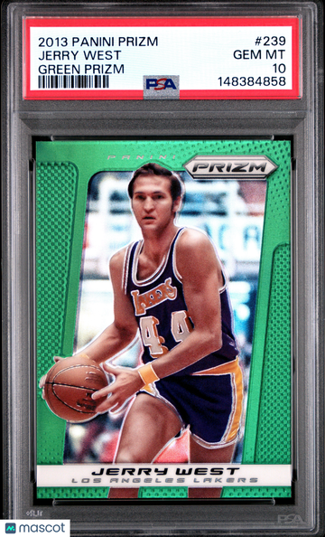 2013 Panini Prizm Jerry West #239 Green PSA 10