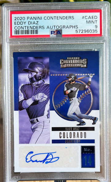 2020 Contenders Eddy Diaz Prospect Auto Colorado Rockies #CA-ED CAED PSA 9 Mint!