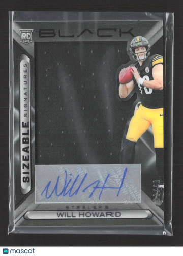 2025 Panini Black Sizeable Signatures Will Howard #SSR-WHD RC Authentic Memorabilia Memorabilia